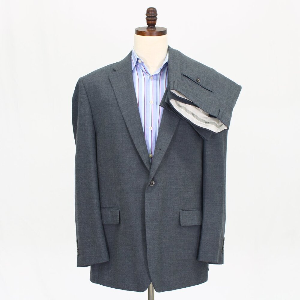 Jos. A. Bank 46L 40x28 Gray Full Suit 3-Button Solid R636